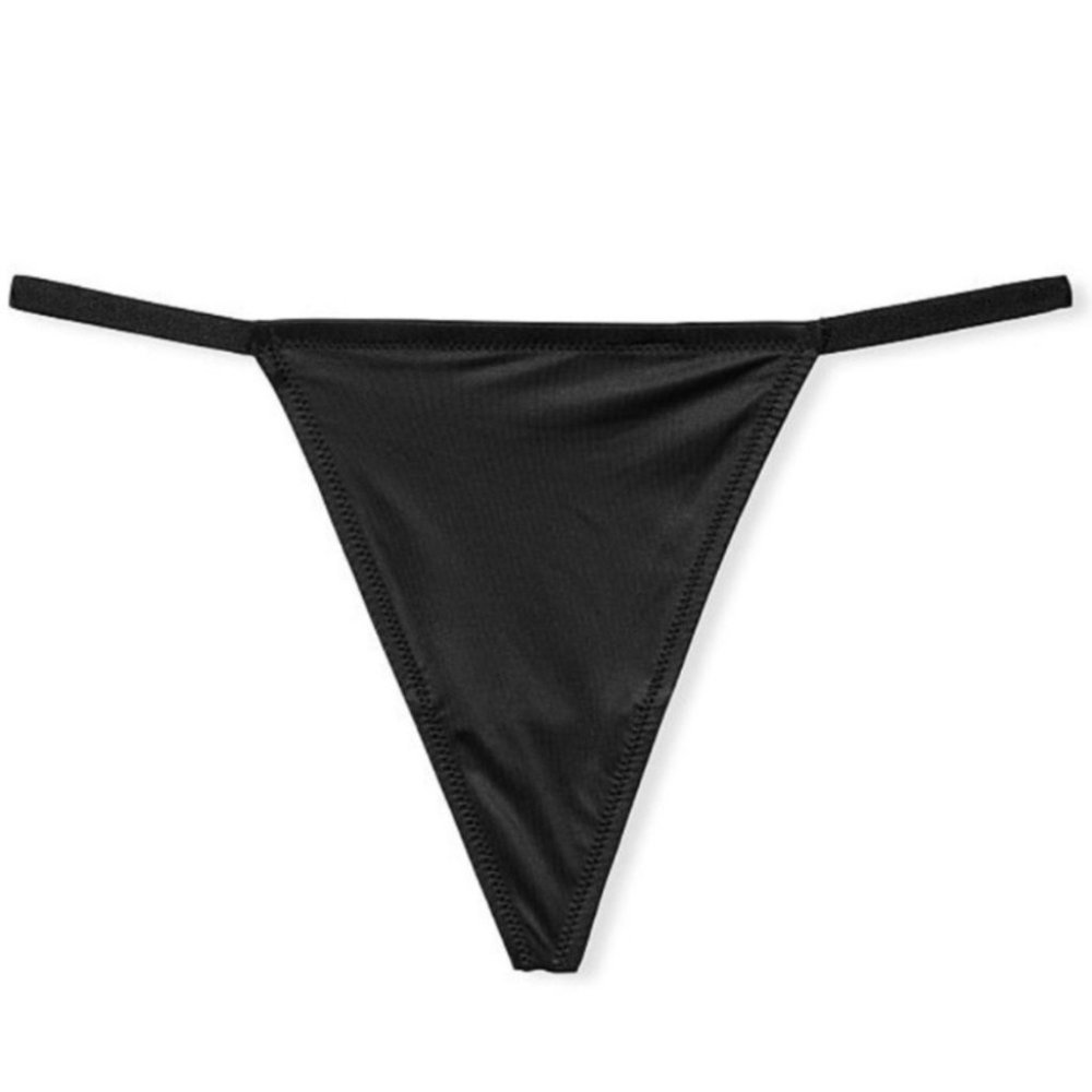 VERY SEXY Strappy Thong Panty Satin Black